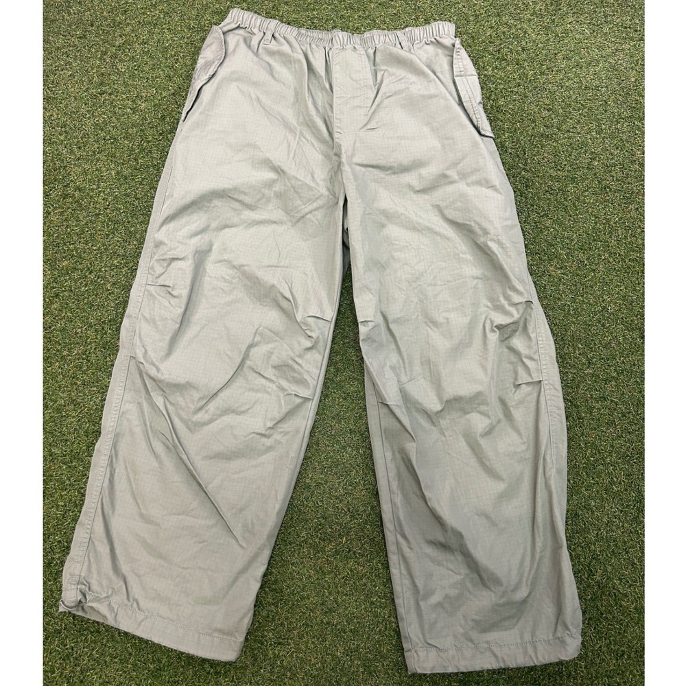 BDG Urban Outfitters Mens Sage Green Ripstop Wide Leg Cargo Pants Size Large